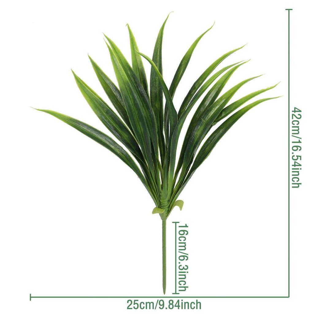 Artificial Grass Plant Faux Greenery Plant Planters Decor Home Decor with Ground