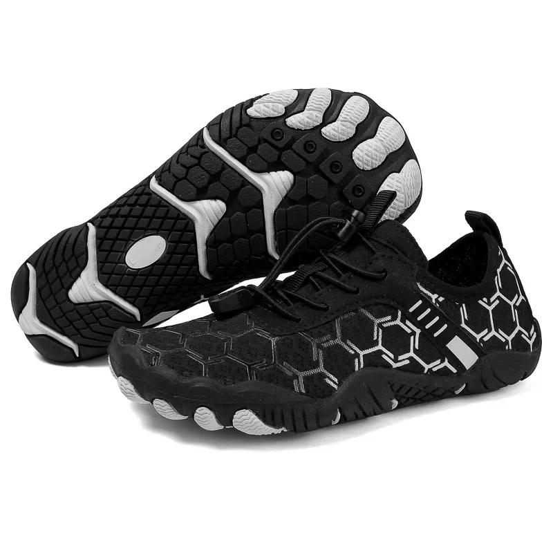 Fashion Men Minimalist Barefoot Shoes Zero Drop Unisex Wide Width Fashion Sneaker Breathable Mesh Men Barefoot Wide-toed Shoes Soft Sole