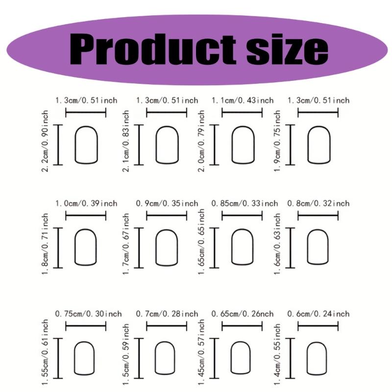 24 Pcs French Tip Stick On Nail Reusable Festival False Nail Medium Square Press On Nail Flower Artificial Nail
