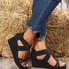 Shoes for Women  Fashion Casual Wedge Women's Sandals Summer Solid Color Open Toe Cross Sandals for Women Zapatos De Mujer
