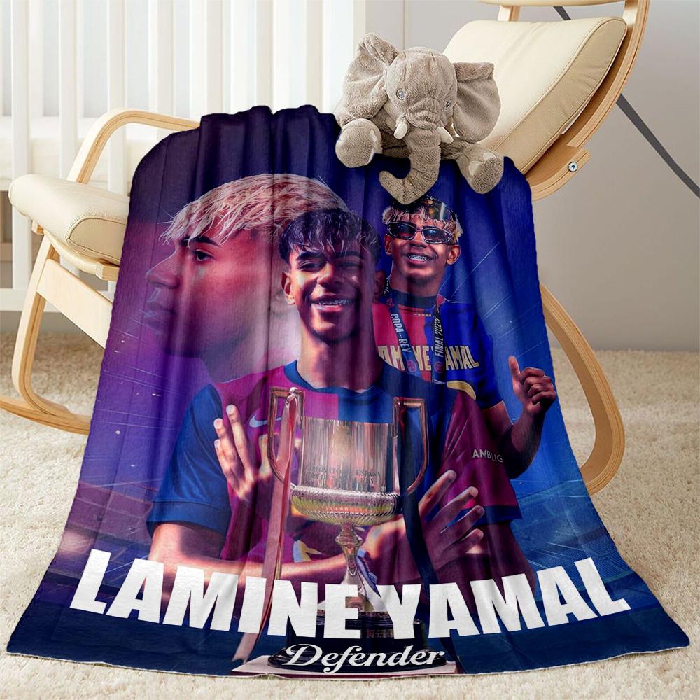 Lamine Yamal's Spain Football Legend Blanket Ultra-Soft Great for Couch Bedding Livingroom for All Occasions Playful Design Unique Gift for Family and