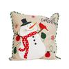 Christmas Cushion Covers Santa Claus Hugging Pillowcase Linen Embroidery Sofa Printing Pillow Cover Party Home Hotel Car