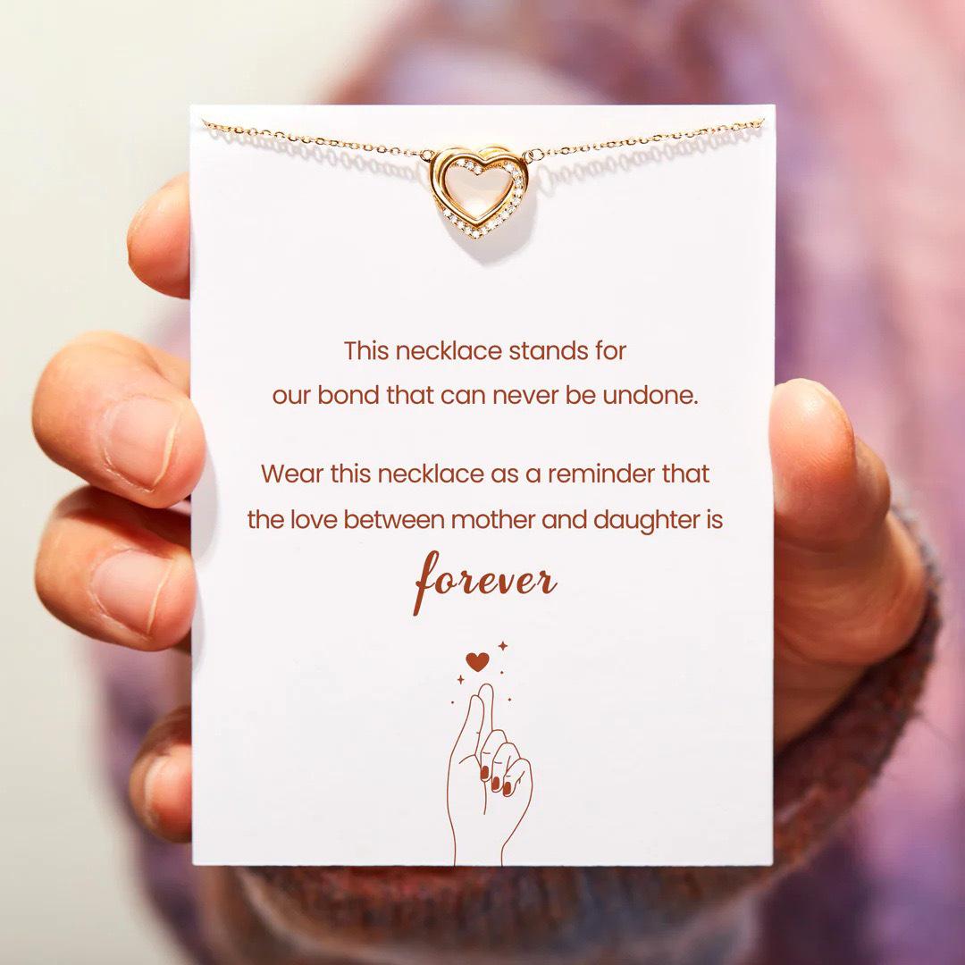 Sterling Silver Double Heart Diamond Necklace for Women - European & American Style Clavicle Chain S925 Silver