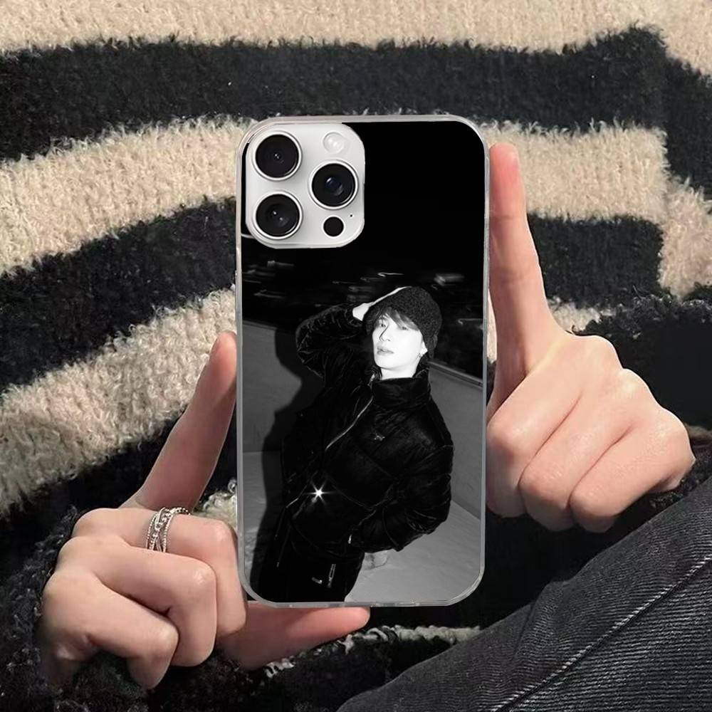 

Чохол для телефону Jackson Wang Для iPhone 17 Pro Max 16 15 14 13 12 11 Сріблястий захисний чохол з ефектом водяної брижі iPhone 12