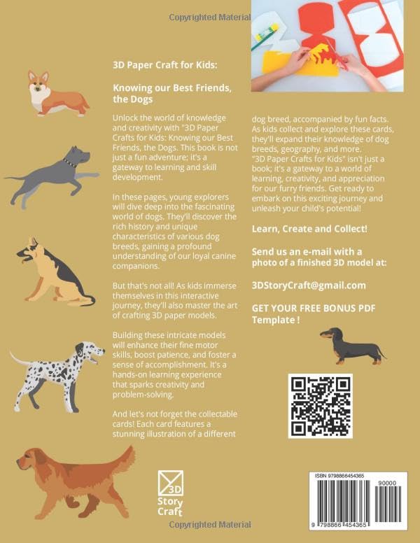 3D Paper Craft for Kids: Knowing Our Best Friends, the Dogs
