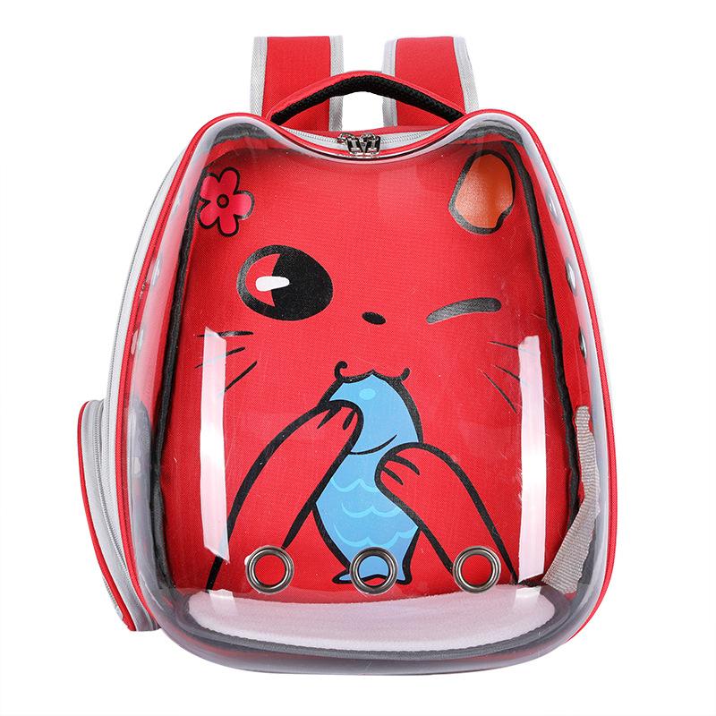 Cat Backpack Breathable Pet Backpack Going Out Portable Bag Transparent Space Bag Pet Car
