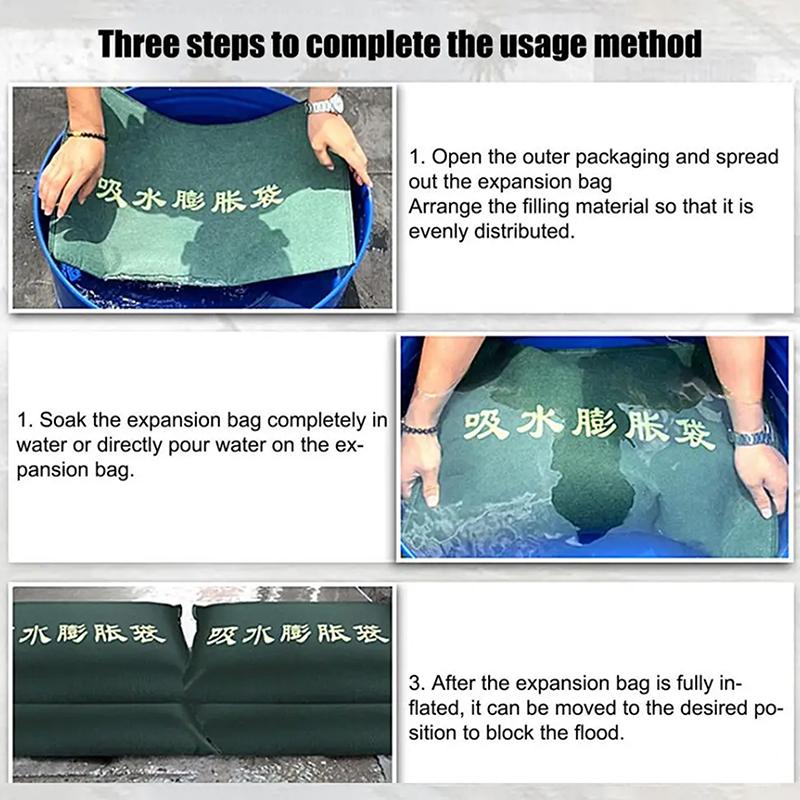 Water Absorbent Sandbags Flood Barrier Bags Reusable Flood Dam Bags For Home Garage Door Basement Absorbent Flood Dam Bags
