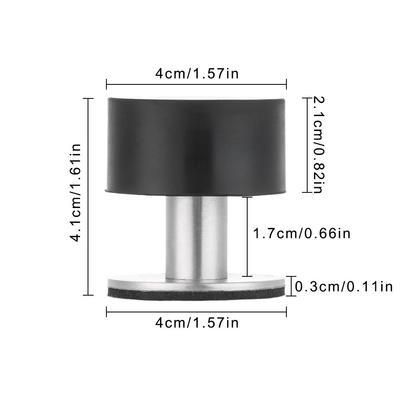 Stainless Steel Non Punch Heavy Duty Rubber Stopper Rubber Floor Protector Door Stop Door Stopper