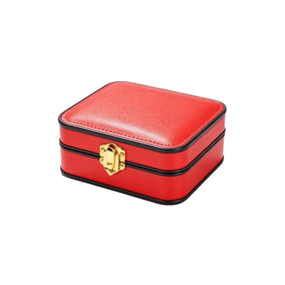 PU Leather Lockable Jewelry Box Lockable Jewelry Storage Case Portable Jewelry Case Girls