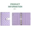 Pastel Grid Softcover Notebook A6 Binder with Zipper Pouch Cash Budget Planner
