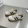Ugly Cute Flat-bottomed Two-bar German Training Shoes Women's Spring 2025 New Lightweight Soft-soled Casual Shoes Versatile Sports Board Shoes