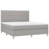 VidaXL Slatted Bed Base with Mattress and LED, Upholstered Bed, Double Bed, Adult Bed for Interior Bedroom, 3135525