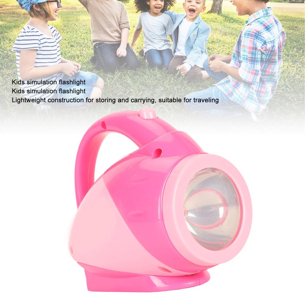 Toddler Flashlight for Boys Girls Lovely Battery Powered Lightweight Toy Flashlight with Handle for Camping