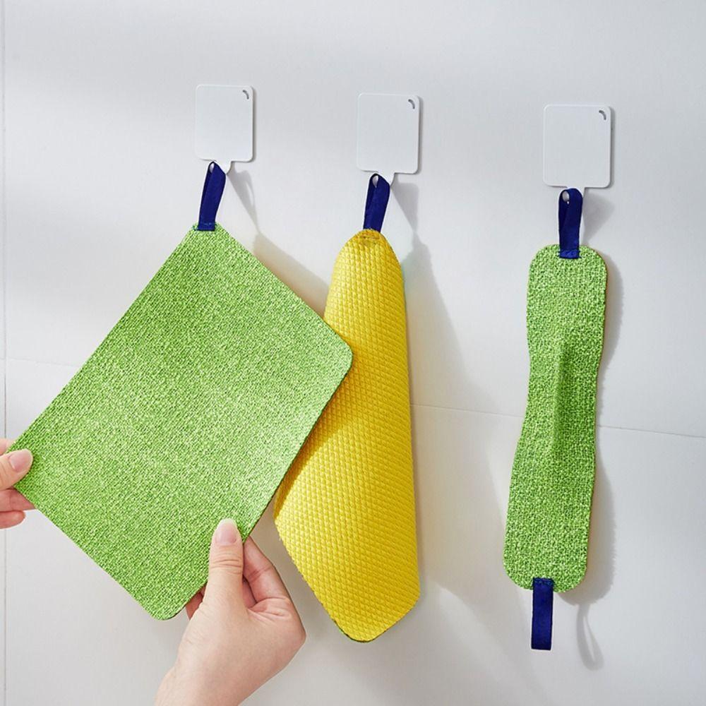 

Absorbable Fibre Dishcloth Checkered Cleaning Cloth Kitchen Cleaning Wipe Household