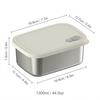 Large Capacity Food Storage Container 304 Stainless Steel Lunch Box Refrigerator Sealed Fruit Vegetable Fresh-keeping Box