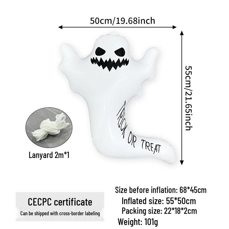 Inflatable PVC Pumpkin Ghost Tumbler Halloween Decoration