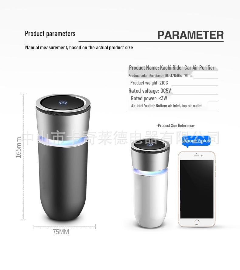2025 Automatic Car Air Purifier with Atmosphere Light