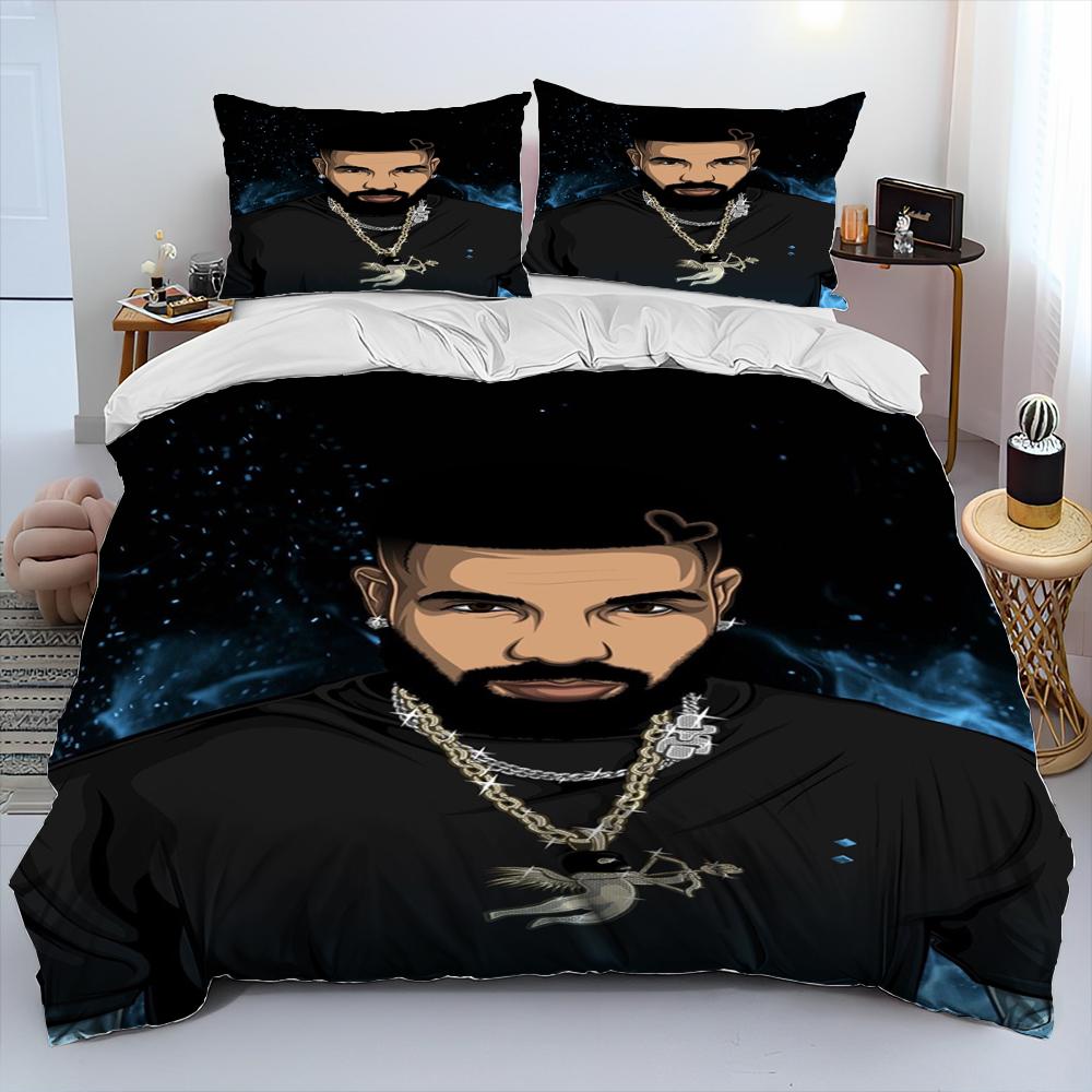 Hip Hop Art Rapper Legend Star Comforter Bedding Set,Duvet Cover Bed Set Quilt Cover Pillowcase,king Queen Size Bedding Set kids