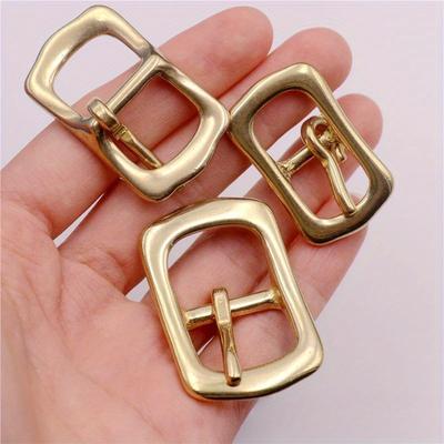 Massive Messing Gürtelschnalle Tri Glide Mittlere Mittelstegschnalle für Lederhandwerk Taschenriemen Bekleidungsgürtel Gepäck Hardware Zubehör
