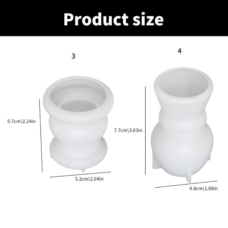 Silikonowa forma do rękodzieła Wyróżniający się okrągły kształt Formy na świeczniki Tekstura silikonowa Odpowiednia na prezent ręcznie robiony