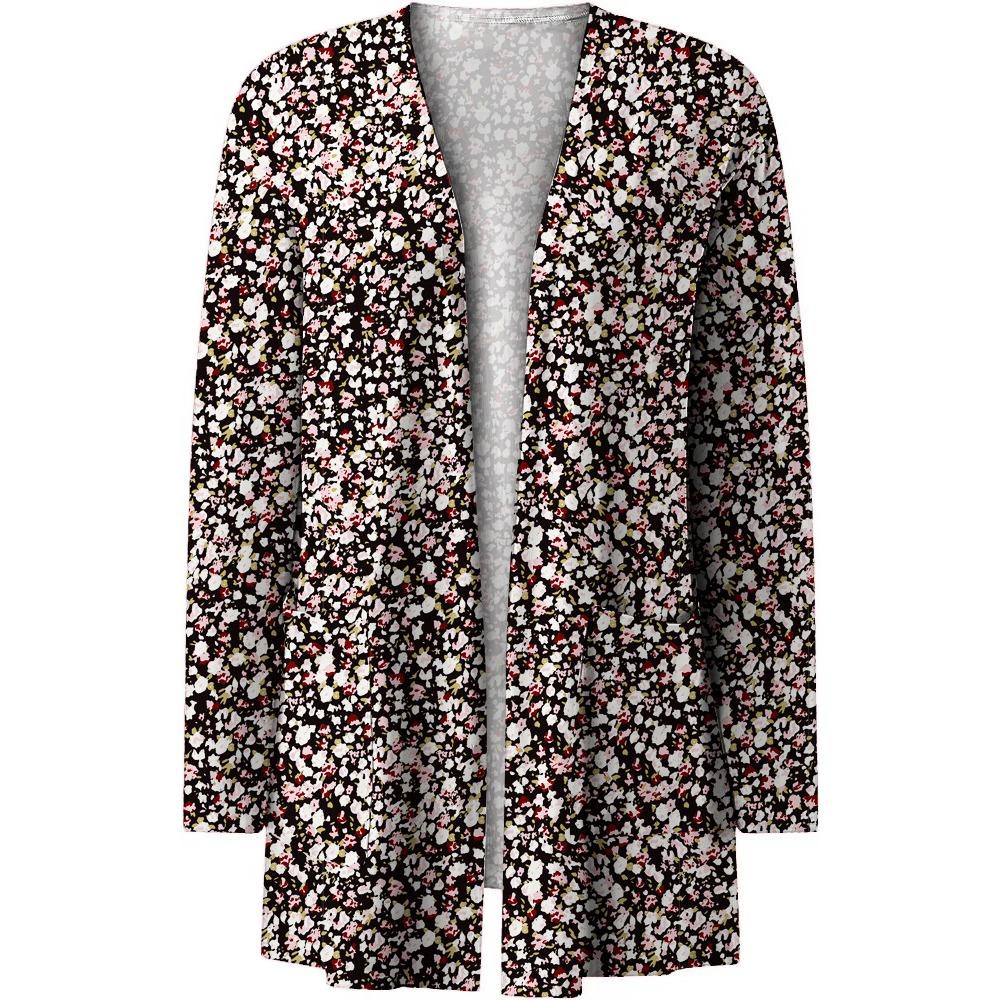 GMXIA Autumn Women's Print Cardigan Long-sleeved Casual Coat