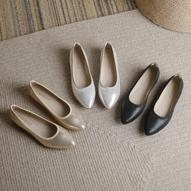 Fashion Women's Ballet Flats Round Toe Sequined Cloth Flat Casual Loafers Fashion Slip on Light Loafers Plus Size 31-45 Walking Shoes