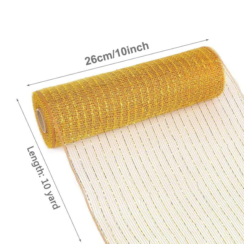 Christmas Tree Decorations Mesh Ribbon - For Wreath, Bow, Garland | Christmas/New Year Home Decor & Navidad Gift Accessories