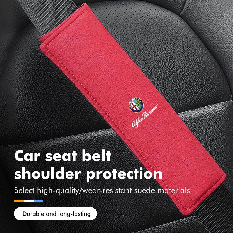 XMDSF1 Car Soft Seat Belt Shoulder Pad Plush Safety Belts Protection For Alfa Romeo 159 Giulietta Giulia 147 Mito 156 159 166 GT
