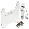 Musiclily Pro TL Pickguard and Control Plate with Artec Alnico 5 Pickups for Telecaster Electric White Pre-wired Guitars, 3-Piece Set,