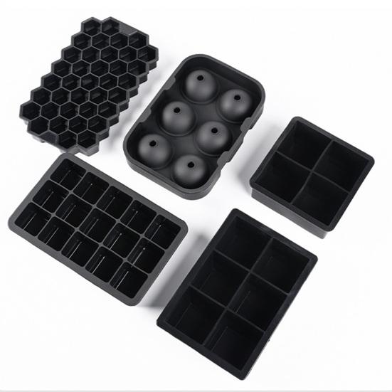 Silicone Ice Cube Trays with Lids Stackable Reusable Ice Cube Molds