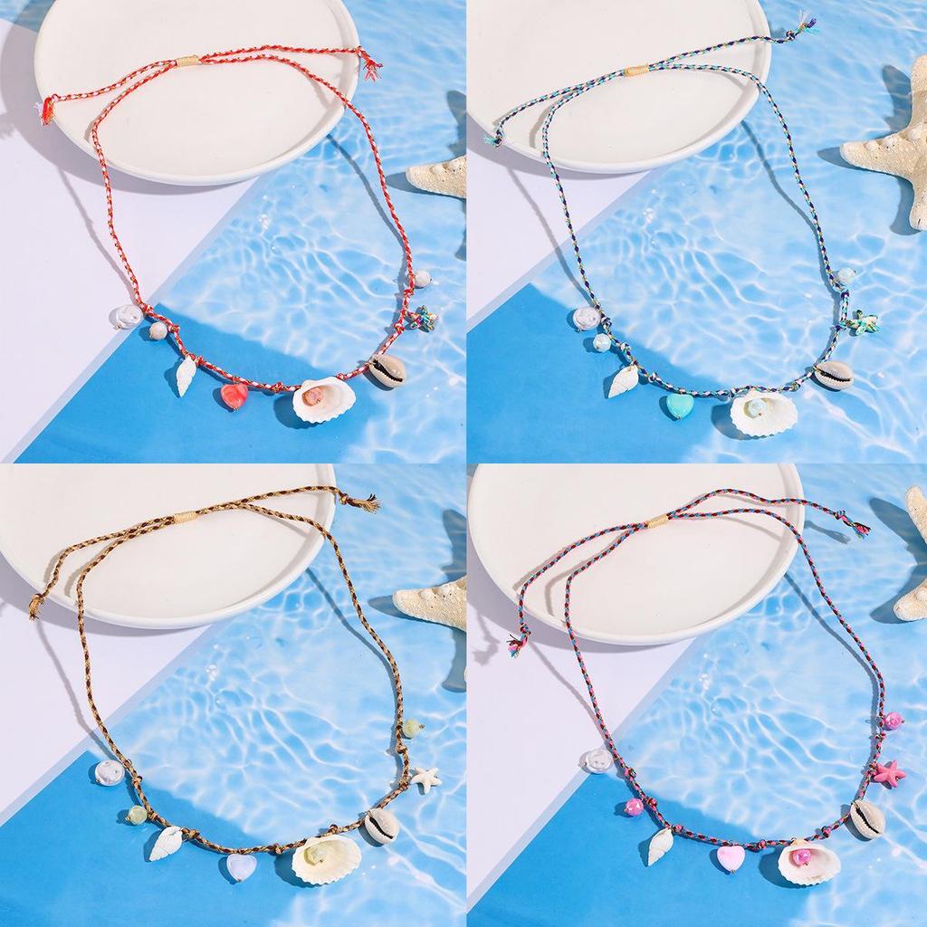 Bohemian Ocean Style Shell Necklace & Starfish Bracelet Set