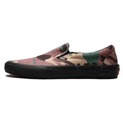 Wsuwane Pro Płócienne Buty Skate Niskie Unisex Buty Skate Kamuflaż Wojskowy Zielony VN0A347VKAF
