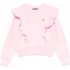 Polo Tops de Manga Larga con Cuello Redondo de Color Sólido para Niños Rosa Claro 313957719-003