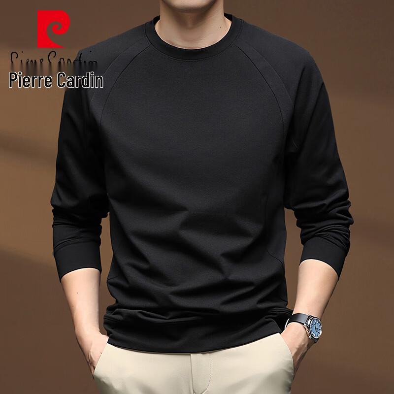 Pierre Cardin Men's Long-Sleeve Crewneck Sporty T-Shirt