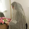 Long Musulman Hijab Scarf Thin Islamic Turban Women Simple Shiny Bubble Crepe Hijab  Female