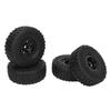 4PCS 1.9inch RC Crawler Rubber Tires 12 Hole Aluminium Alloy Wheels Hub Replacement for SCX10 1/10