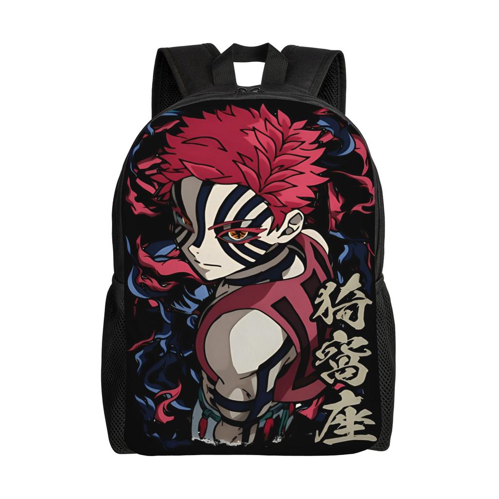 Demon Slayered Backpack Anime Characters Boy Polyester University Backpacks Print Streetwear School Bags Rucksack