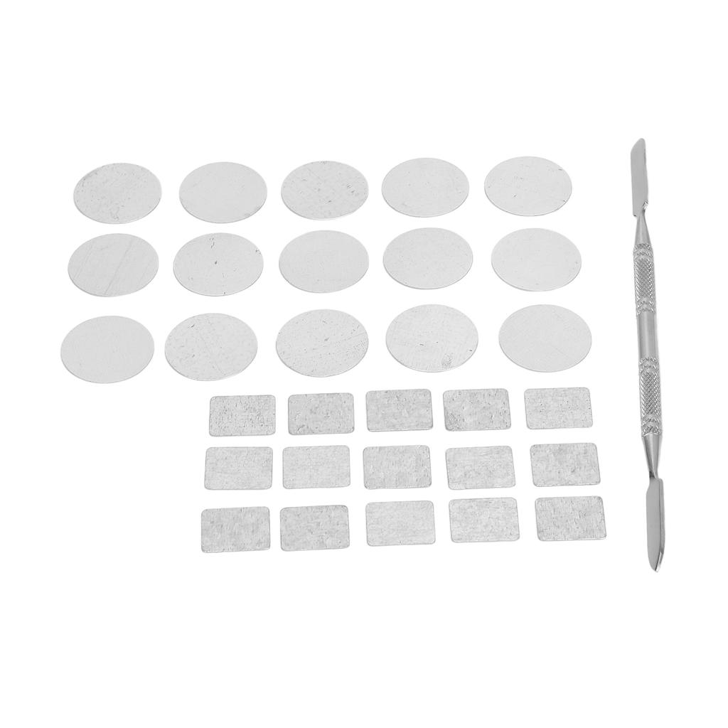 Metal Stickers Square Empty Palette Stickers Round Makeup Colorful Palette Sticker for Eyeshadow