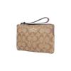 COACH Corner Zip Coated Canvas Mahjong Wrist Bag Clutch Small Women's Khaki (Unisex) Clutches 6648 IME74