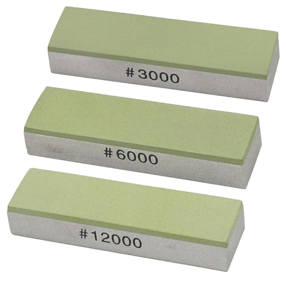 PLEAVIT Diamond Whetstone Knife Sharpening Stone Finishing Blade Diamond Plate Set #3000#6000#12000