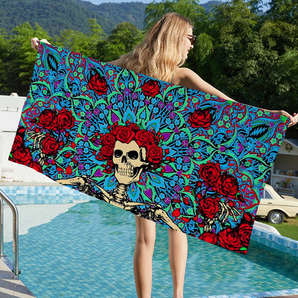 Rock Band G-Grateful-Dead Music Microfiber Beach Towel Absorbent Quick Dry Soft Yoga Swimming Resort Mountain Climbing Towel