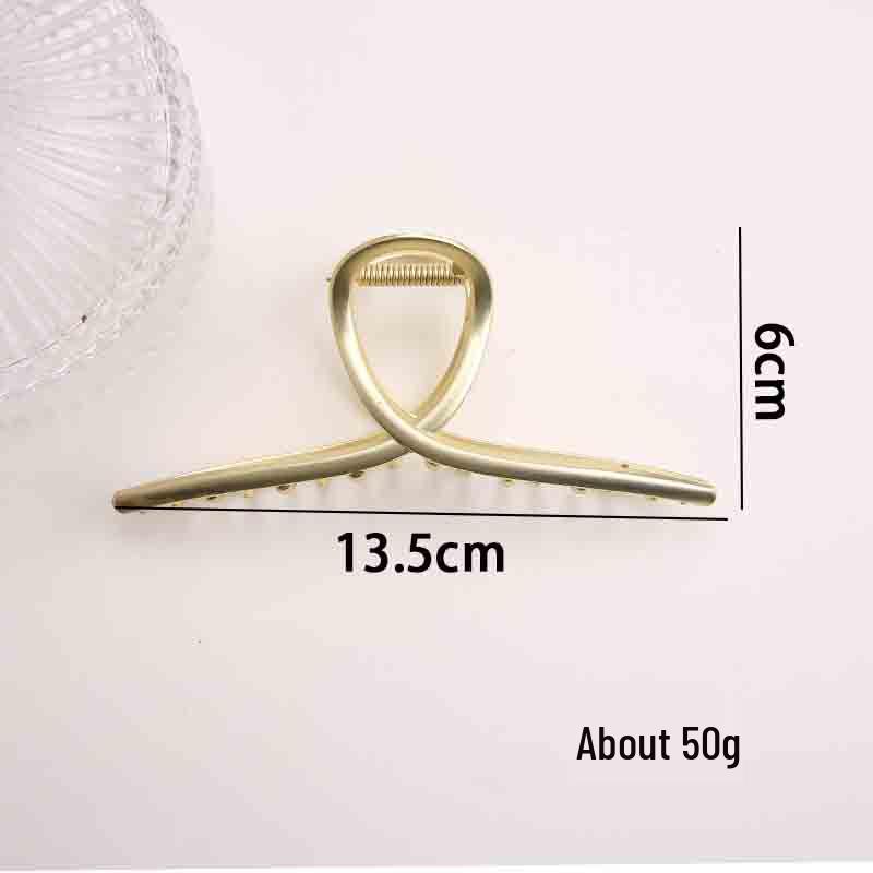 Large Metal Shark Hair Claw Clip – Korean Style Celebrity Hairpin