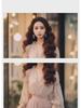 2024 Women's Elegant Lantern Sleeve Chiffon Two-Piece Set: Spring/Autumn Shirt & Skirt