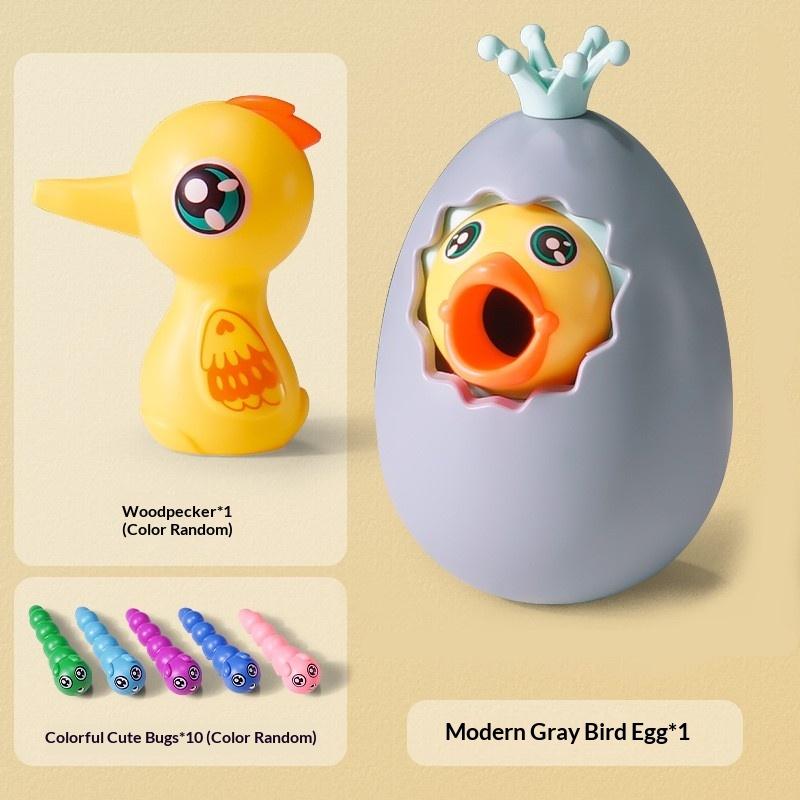 [J] Children's Woodpecker Toy, Educational Early Childhood Fishing And Insect Catching Game, Magnetic Montessori Magnetic Toy