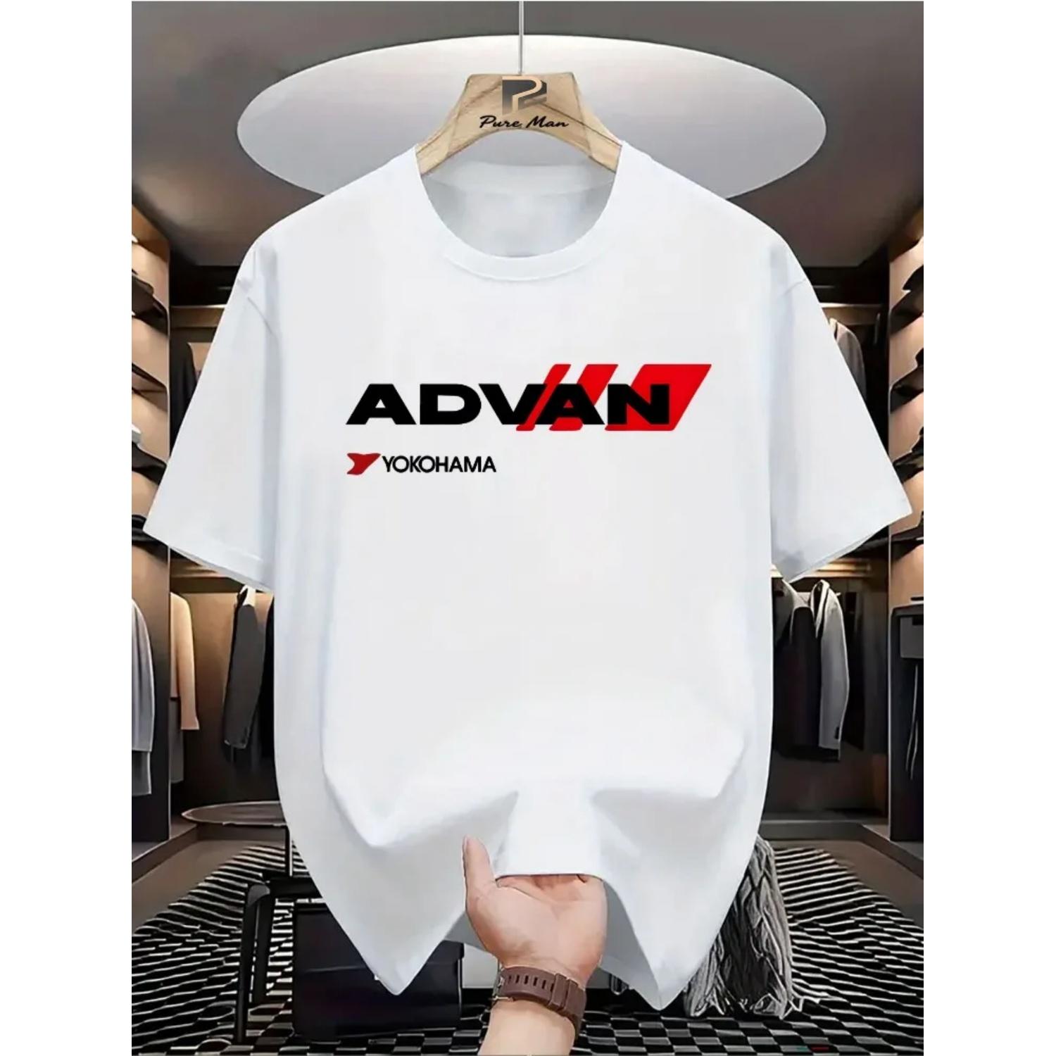 

100% cotton men s casual loose T-shirt breathable and fashionable letter pattern printed short sleeved round neck top S чёрный