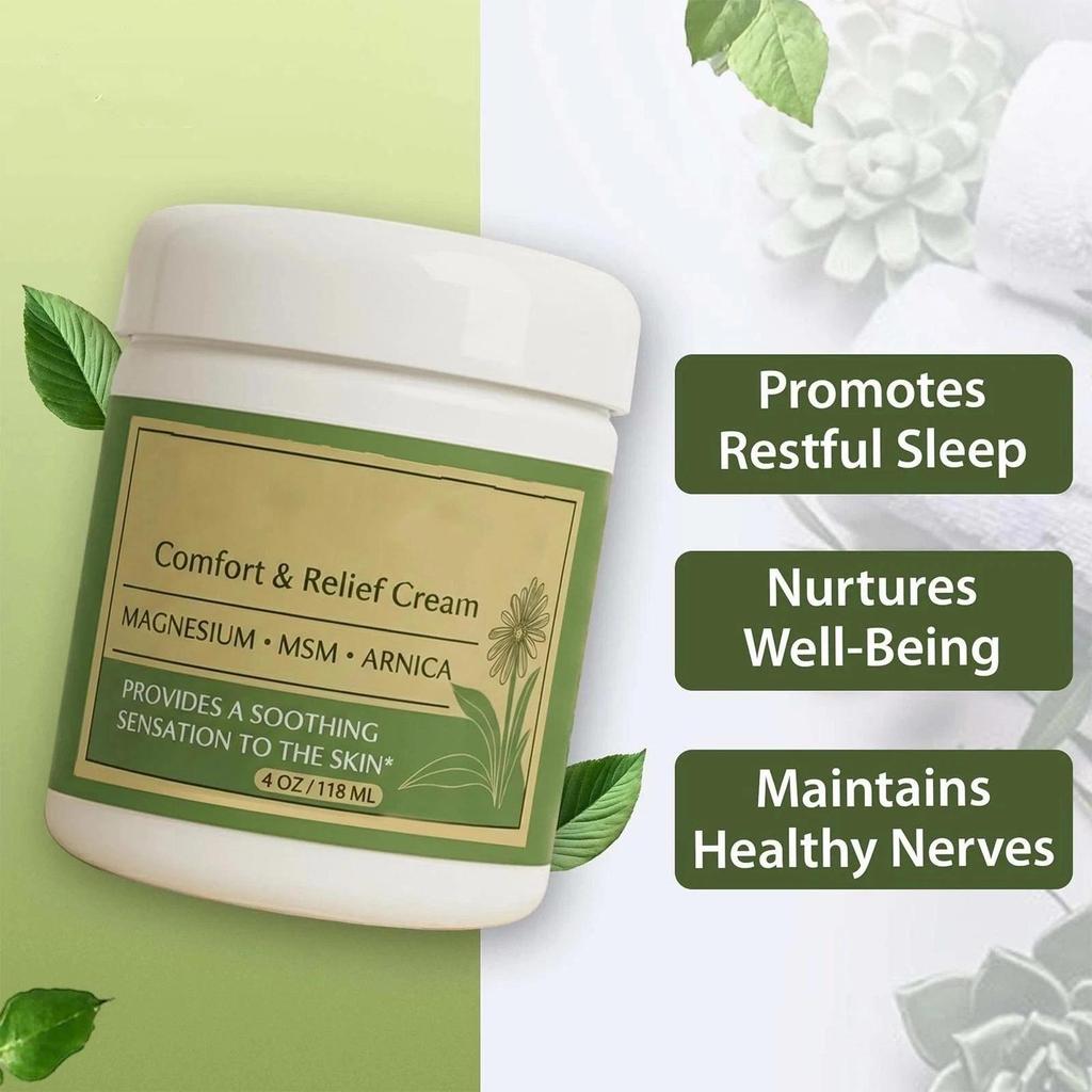 Herbal Comfort & Relief Cream | Magnesium, MSM & Arnica Body Care Balm | Soothing Ayurvedic Cream 118ml X2, NEW 2026