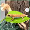 3 Stück Reptilien-Habitat-Blatt mit Saugnapf Frosch Geckos Sonnenplatz Ruheterrasse Simulierte Blätter Terrarium Dekor Zubehör