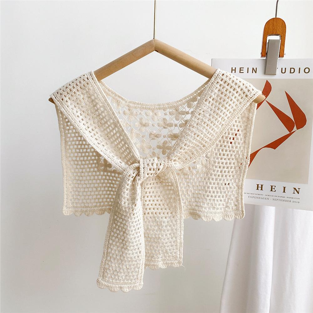 

Новый шарф на плечо шаль женский поддельный воротник защита плеч шарф кондиционируемая комната камзол украшение в паре с узлом защиты шеи 35*76cm