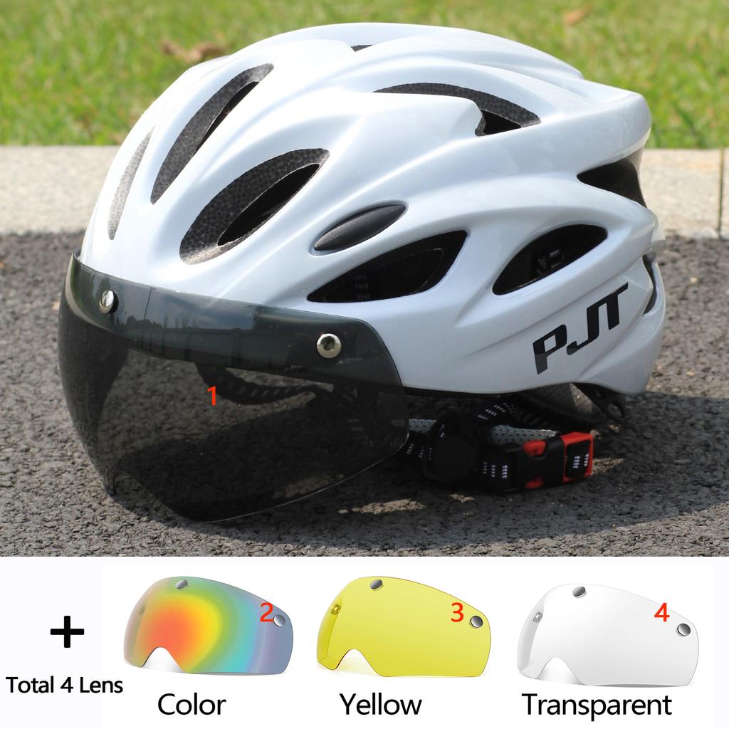 PJT Ultra-Light Bicycle Helmet Lightweight PC Shell & EPS Foam Construction Cycling Helmet MTB 18 Ventilation Vents Bike Helmet