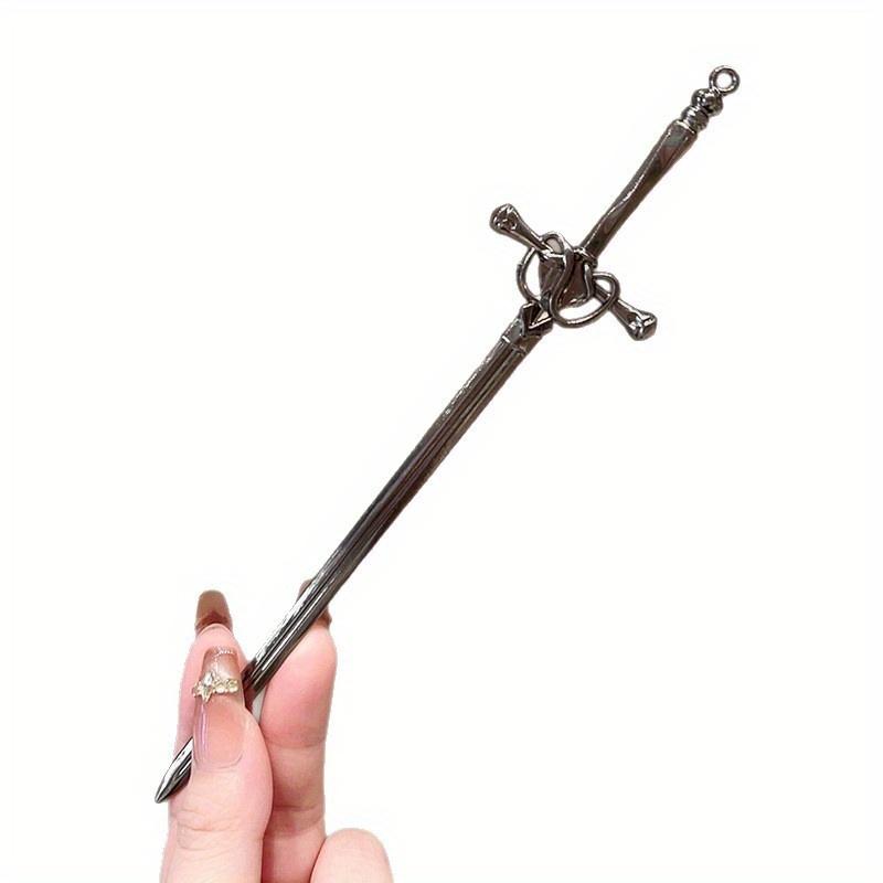 Hanfu Hairpin Female, Retro Chinese Sword Pendant with Tassel Design, Classical Personalized Hair Ornament, Pan Hair Decorative Item.
